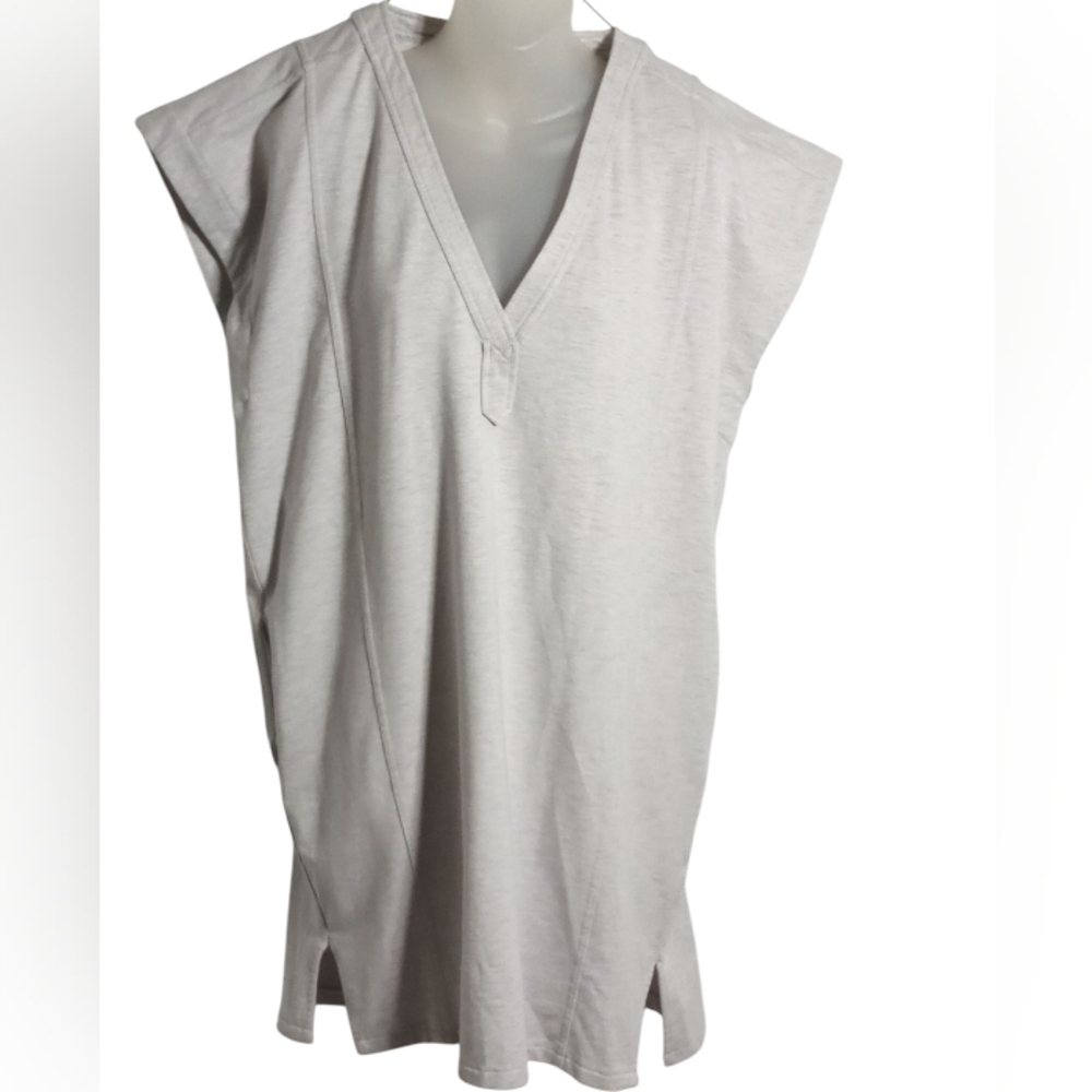 Sundays Women's Gray V-Neck Sleeveless Pullover Shirt Dress Size 2
